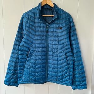 The North Face Thermoball Puffer Jacket Quilted Blue T0CMH0 Grid Lightweight